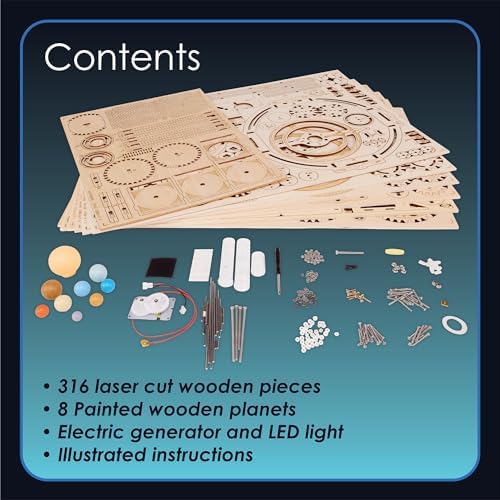 MindWare Gearjits: Solar System – Wooden 3D Building Puzzle for Teens & Adults – DIY Solar System Model – Fun for Parents Too! – Great STEAM Gifts for Ages 12+ - Image 4