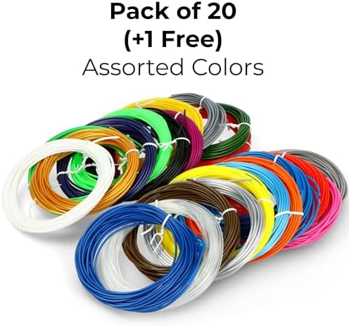 NFIL3d 21 Colors 345 Feet 1.75mm Pla Multicolors Filament |16.5 Feet Each Filament | 3D Pen Filament | 3D Pen Refill | 3D Pen for Kids | Compatible with All 3D Pens - Image 3