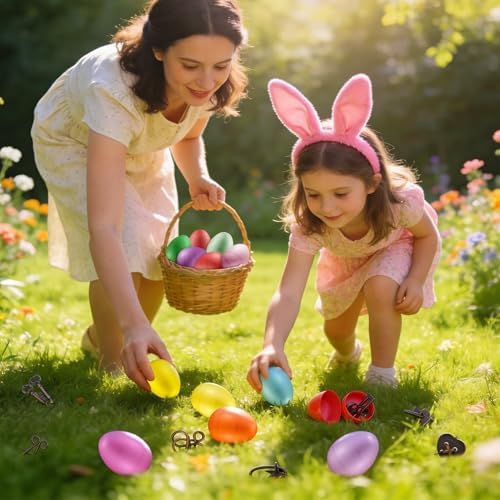 16 Pack Easter Eggs Filled with Brain Teaser Puzzles Toys, Easters Basket Stuffers for Kids Teens Adults, Easters Egg Fillers for Kids Boys Girls, Easter Eggs Hunt Game, Classroom Prize Supplies - Image 3