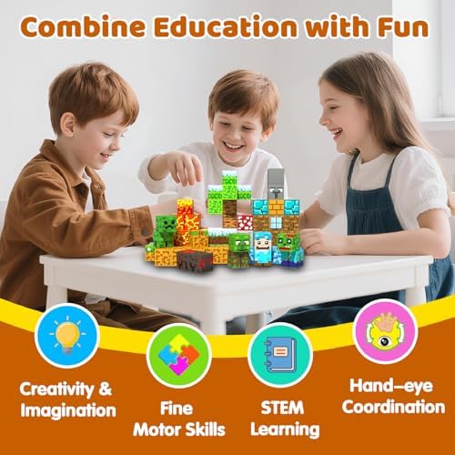 Magnetic Blocks, 100PCS Toys Building Cube Birthday Gifts for Kids - Image 6