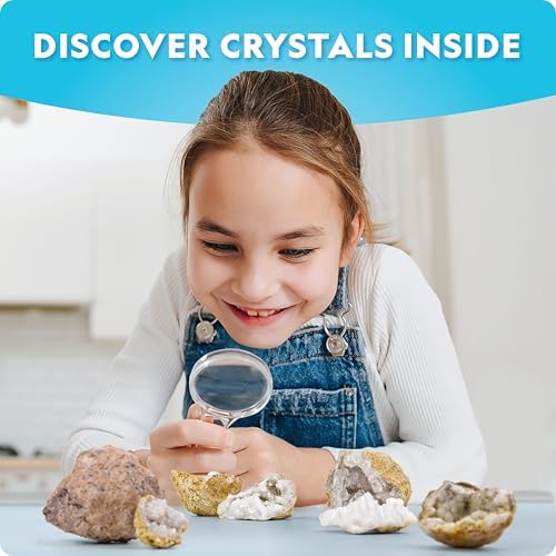 National Geographic Break Open 10 Premium Geodes with Goggles & Display Stands (Pack of 6) - Image 2