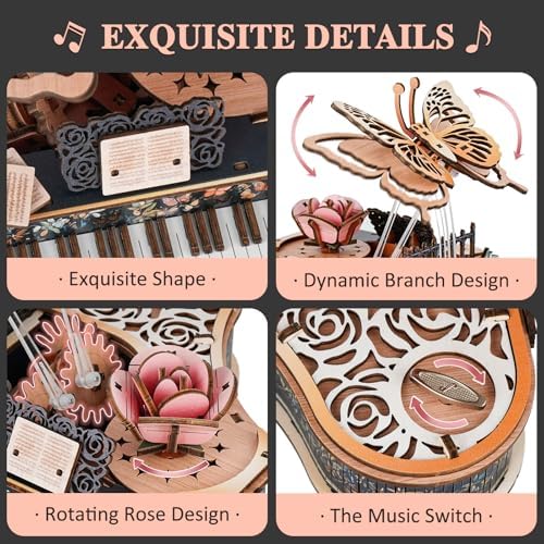 3D Wooden Puzzle Music Box for Adults-3D Puzzle Piano - Image 4