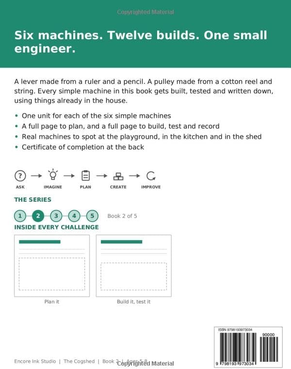 Simple Machines in Action: 12 hands-on builds with levers, wheels, pulleys, ramps, wedges and screws (The Cogshed) - Image 2