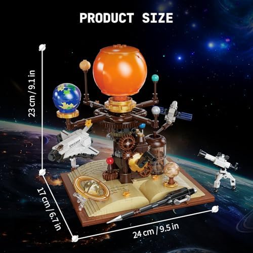 Spinning Solar System Building Block Set 672PCS Planetary Orbit Model - Image 6