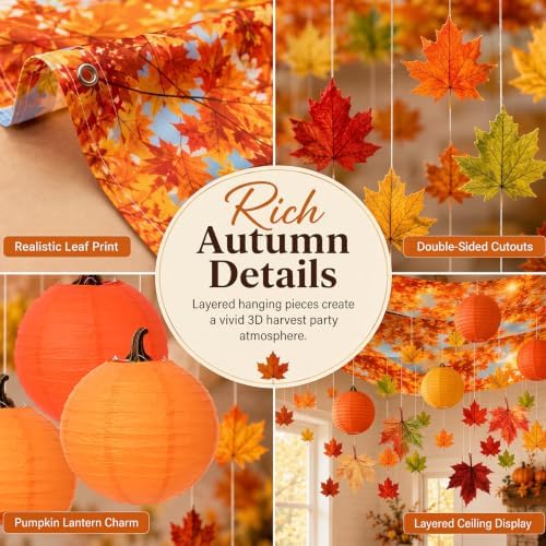80 Pcs Fall Ceiling Decor for Classroom Thanksgiving Hanging Set - Image 6