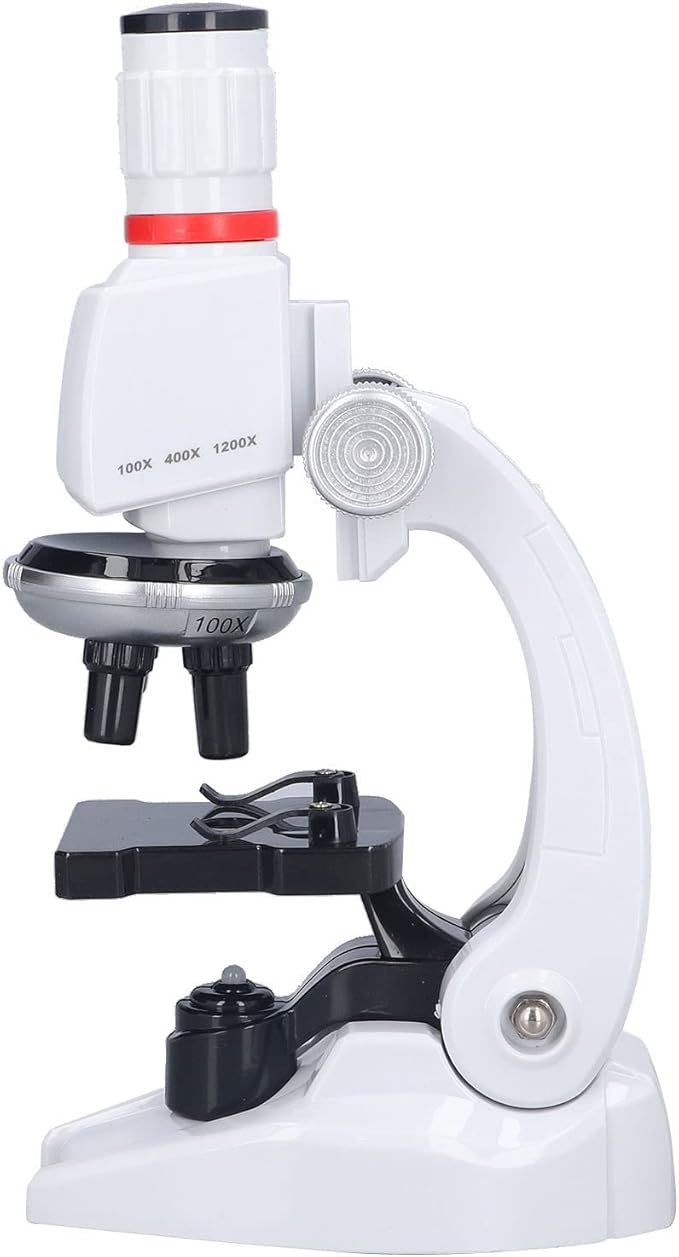 TOPINCN Kids Microscope Science Kit 1200X Magnification with Slide Holder Stage for Children Ages 8+ Educational Toy Microscope Science Learning Tool