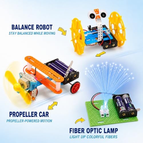 NewFamily 6-in-1 STEM Robot Kit for Kids Ages 8-12, DIY Robot Building Science Kit with Engineering Projects and Motorized Activities, Educational STEM Toys for Boys Girls, Birthday Gift - Image 5