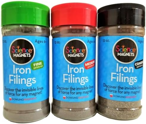 Dowling Magnets Iron Filings, Variety, Laboratory Science, Science Resources, Grades 1+, Pack of 3 (DO-731050) by DowlingMagnets