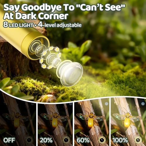 Dinosaur Borescope Snake Camera Toy: Kids Outdoor Toy Kits, Camping Exploration Portable Toy with Lights & 2.4" Screen, Educational STEM Birthday Gift for Boys & Girls 4 5 6 7 8 9 10-Year-Old - Image 5