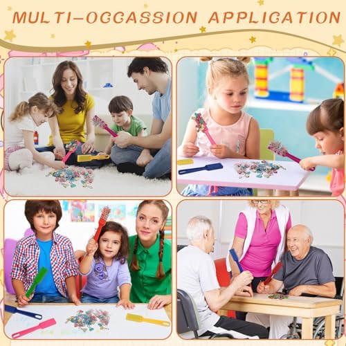 SAYAYA 48 PCS Magnetic Bingo Wands 7.87 Inch 12 Colors Magnet Sticks for Bingo Chips, Family Game Night, Science Learning, Counting Activities, and Educational Fun, Classroom Supplies - Image 5