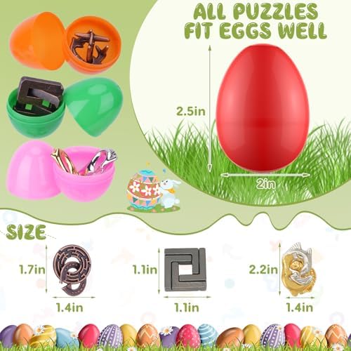 36 Pcs Brain Teaser Puzzles for Adults Teens - Metal Puzzles 3D Puzzle Game Toys for Adults Teens - Unlock Interlocking Puzzle Adult IQ Education Smart Toys - Image 6