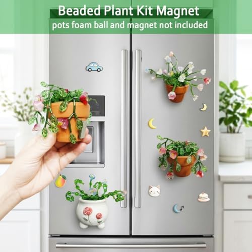 Green Glass Beads Beaded Plant Kit Hanging Crystal Suncatchers Home Décor - Image 6