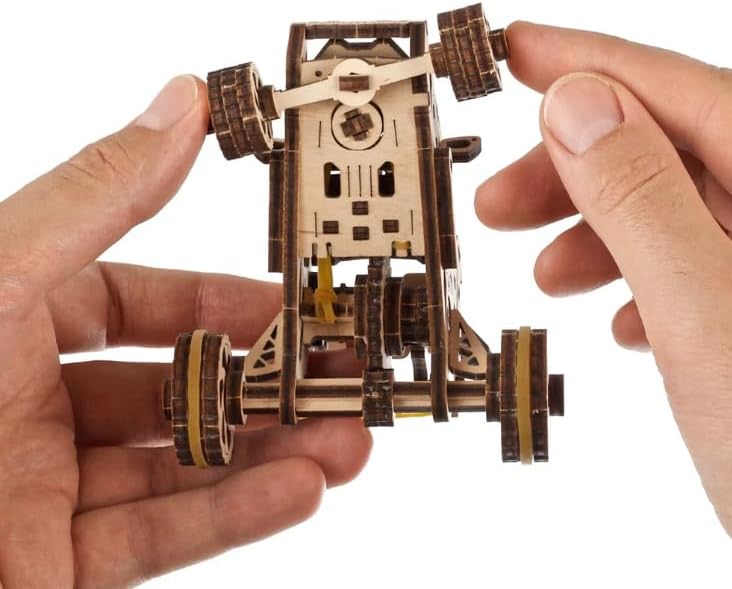 UGEARS Desert Buggy, 3D Wooden Puzzle, Small Motor Vehicle Mechanical Model Kit, Easy Self-Assembling - Gorgeous Gift for Boys and Girls - Image 4