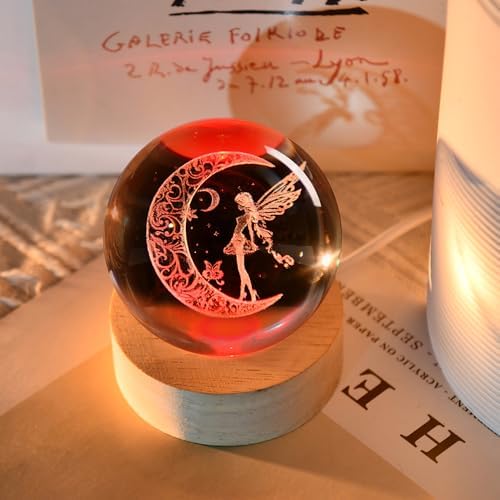 Fairy Crystal Ball Fairy Glass Sphere Decor Gifts for Women Girl - Image 6