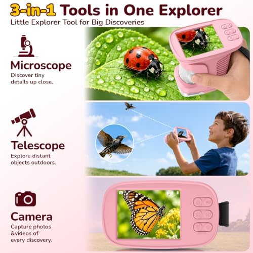 1000X Handheld Digital Microscope for Kids: Includes 32GB Card & EVA Case - Image 3