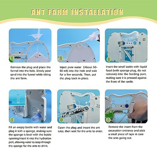 2PCS Ant Farm for Kids with Connectable Tubes Habitat Science Learning Kit - Image 6
