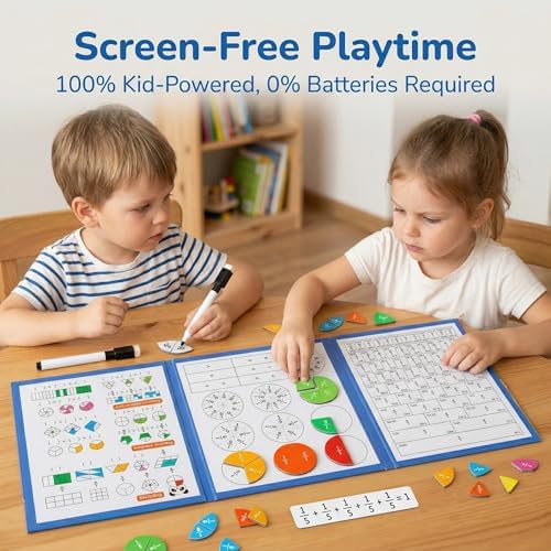 Magnetic Fraction Playbook Tiles Circles Math Manipulatives Board Set - Image 4