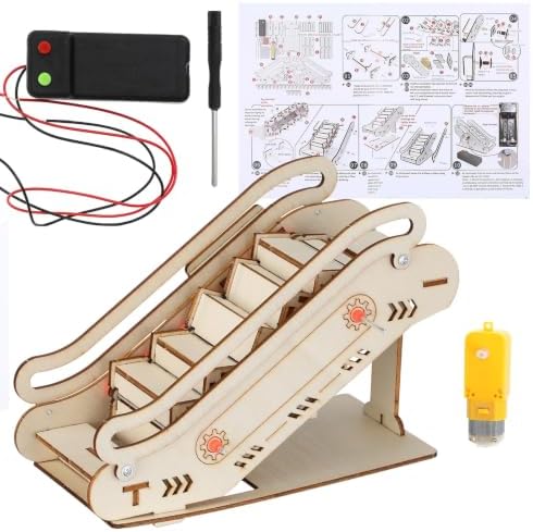Toddmomy Miniature Mechanical Elevator Model Kit: Beige Puzzle Building Set for Elevator Enthusiasts(English Instruction Manual, Without Battery) by Toddmomy
