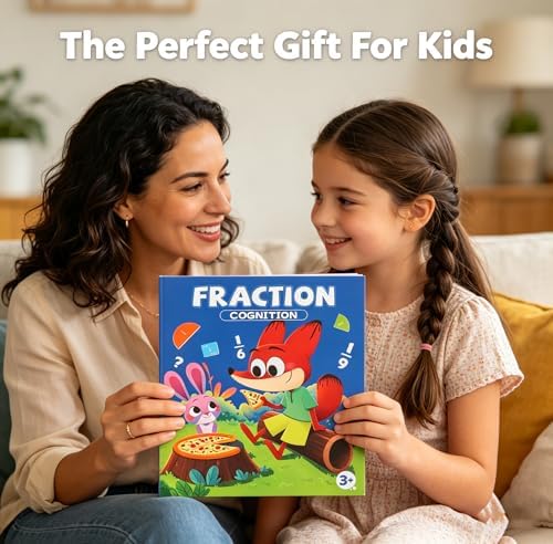 Magnetic Fraction Playbook, Magnetic Fraction Tiles Fraction Magnets for Elementary School Math Learning Toys for Kids Fraction manipulatives Magnetic Fraction Demonstration Book - Image 3