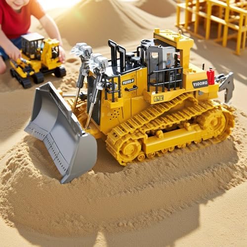 Excavator Set，rc Dump Truck Command The Site Conquer The Dir，2.4Ghz Remote Control Construction Vehicle Set Children's Toys，Alloy Material Simulate True Scale (Bulldozer) - Image 3