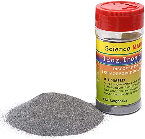 12 oz Fine Iron Filings Magnetic Iron Powder for Magnet Education and School Projects - Discover The World of Magnetics & See Magnetic Lines of This Unseen Force & More! (One Pack) by CMSMagnetics