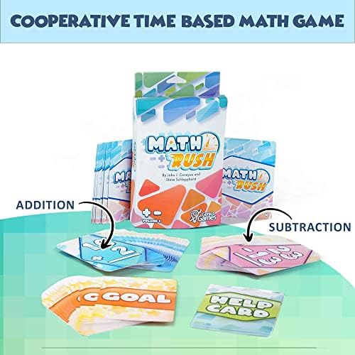 Math Rush: Addition & Subtraction (Volume 1) - A Cooperative Time-Based Math Flash Card Game for Kids 8-12, Puzzle Games and Fun Stuff for Middle School Math Class, Homeschool - STEM Toys & Games - Image 3