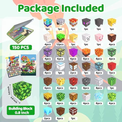 Magnetic Blocks, 150PCS Toys Building Cube Birthday Gifts for Kids - Image 2