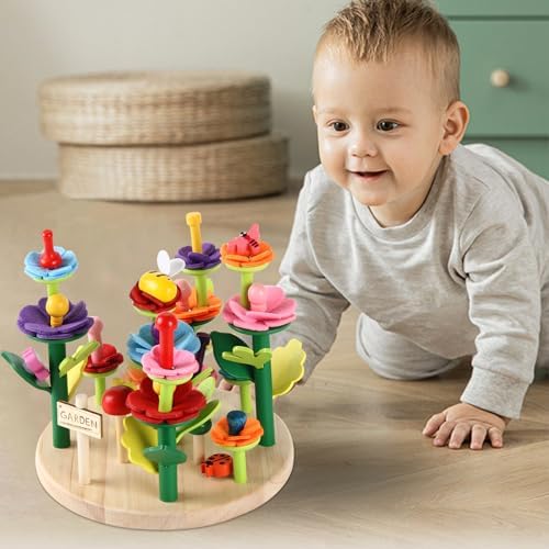 Wooden Flower Garden Building Toys for Kids, STEM Educational Activity Preschool Kit Gift for Boys Girls Age 3 4 5 6 7 Years Old, Stacking Game for Toddlers Build a Bouquet Spring Gifts - Image 6