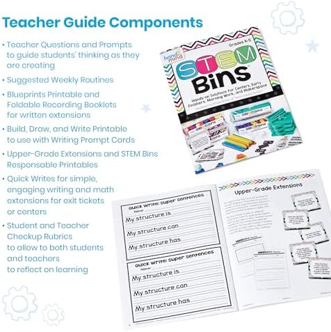 hand2mind STEM Bins Comprehensive Set by Brooke Brown, STEM Bins for Classroom, STEM Manipulatives for Elementary, STEM Activities, Kids Engineering Building Kits, Science Teacher Supplies (Set of 16) - Image 6