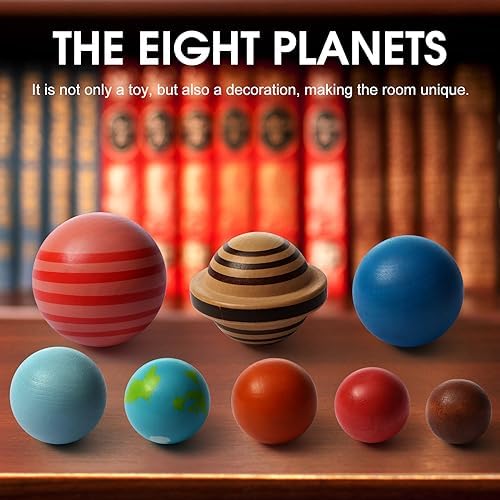 Wooden Solar System Model Board，Kids Solar System，Montessori Planet Toys,Educational Planets Balls,Preschool Learning Puzzle，Space Learning Toys - Image 6