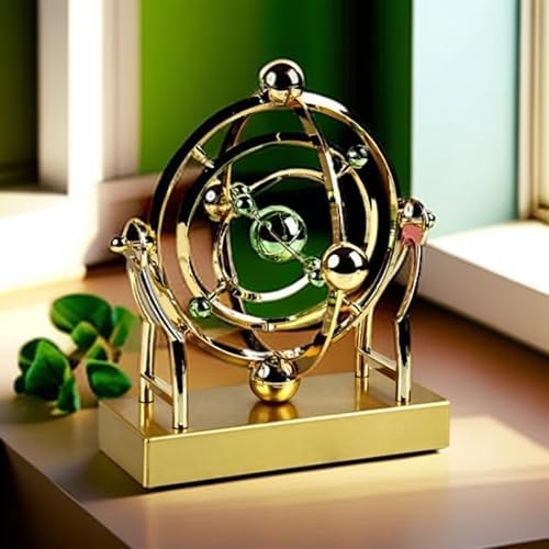 Solar System Orbit Perpetual Motion Pendulum, Magnetic Levitation Kinetic Sculpture for Office Desk, Educational Astronomy Display Art (B) - Image 7