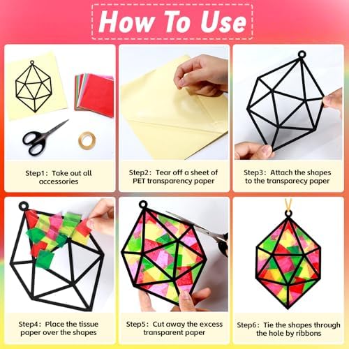 Qyeahkj 36Set Jewel Suncatchers Crafts Kit for Kids - Image 4