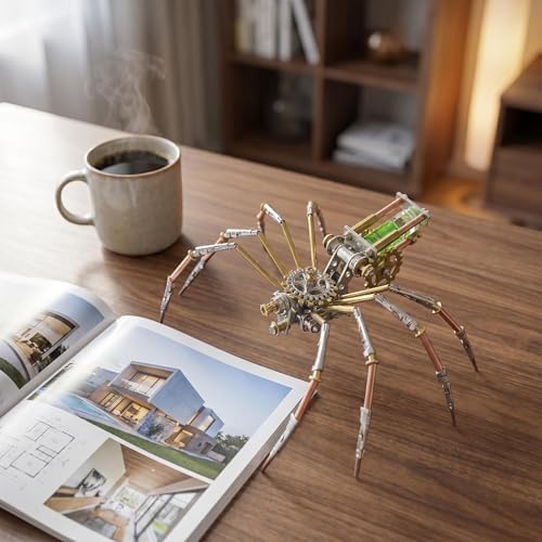 3D Metal Puzzles for Adults Teens-160+Pcs-Mechanical Spider Bee Insect Models-3 Hours to Build-Ideal for Birthday Gifts and Decorations(Mechanical Spider F) by Lovewenying