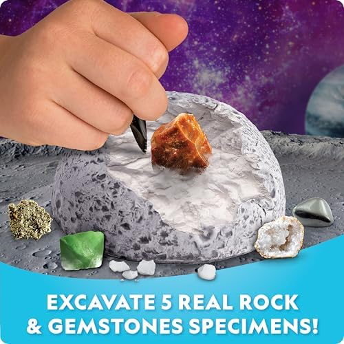 National Geographic Outer Space Gemstone Dig Kit with 5 Real Specimens - Image 2