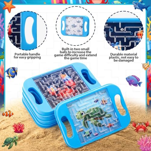 JellyArch 36 Pcs Mini Maze Puzzle Bulk for Kids Maze Cubes, Marine Animals - Image 3