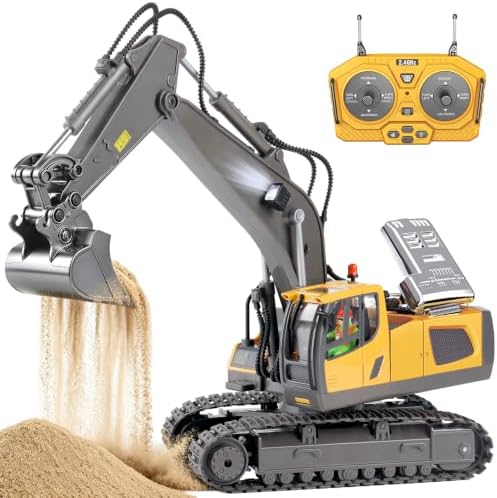 PREPOP RC Excavator, Remote Control Construction Toy Vehicle by PREPOP
