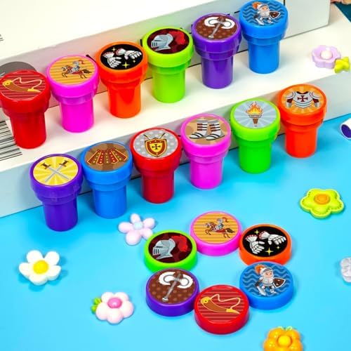 Cinrobiye 24 Pcs Armor of God Stampers Party Favor Set, Cute Christian Bible Stamps for Kids Church School, Sunday School Rewards, Classroom Prizes, Goody Bag Fillers, Faith Based Party Supplies - Image 3