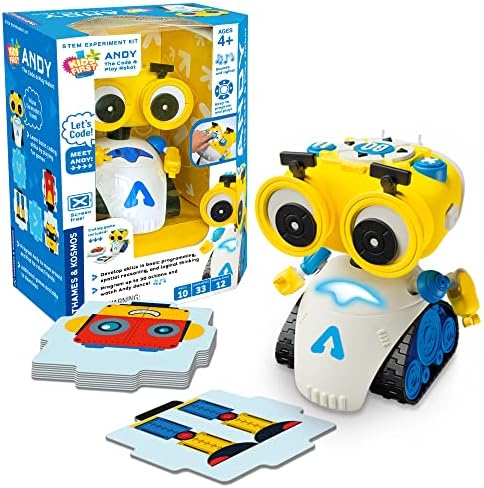 Thames & Kosmos Andy: The Code & Play Robot | Screen-Free Coding & Robotics Kit for Ages 4+ | Pre-Built Robot w/Intuitive Buttons for Preschoolers to Start Programming! | No Smart Device Required by Unknown