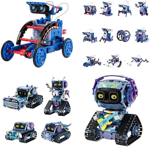 Bundle - 2 Items: Sillbird Solar Robot Toys & Robot Building Kit with Remote Control, Coding Christmas STEM Technic Toys for Birthday, DIY Science Educational Robotic Toys for Kids Teens by Sillbird