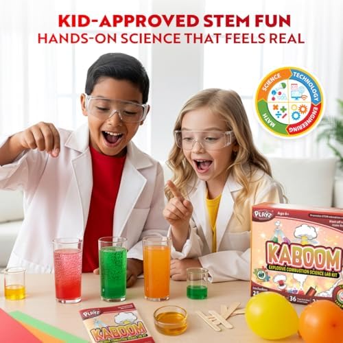 Playz Kaboom! Explosive Science Kit for Kids Age 8-12, Kids Chemistry Set - Image 2