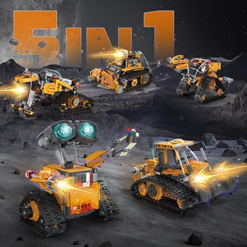 STEM Robot Building Kit for Kids – 5-in-1 Remote & App-Controlled Wall Robotics Set, Engineering Coding Robot Toys, Birthday Gifts for Boys & Girls Ages 6-12+ (673 PCS) - Image 2