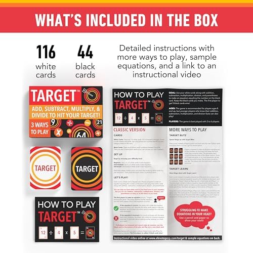 Elevate Prep Target Math Game | A Teacher-Recommended, Fast-Paced Mental Math Game for Practicing Addition, Subtraction, Multiplication, & Division | Ages 8+ - Image 6