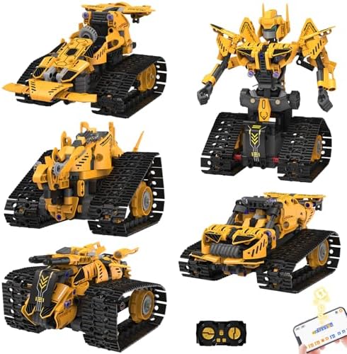 Robot Building Kit with Remote Control STEM Gift for Boys Age 6-14 | Birthday Gift for Boys Girls Ages 6-14 | 373PCS 5-in-1 Robot | APP+Remote | STEM Robotic Toys | Rechargeable |Educational by Ansnibe
