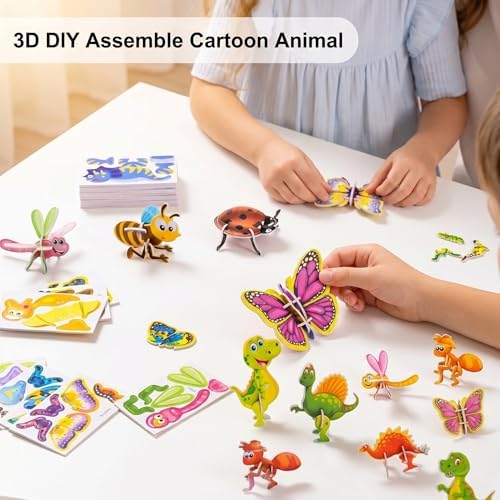 25 Pack 3D Insect Puzzles for Kids, Educational DIY Paper Craft Kit, Fun STEM Activity for Boys Girls, Classroom Prizes & Party Favor Gift - Image 3