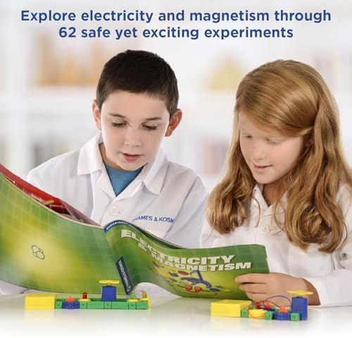 Thames & Kosmos Electricity & Magnetism Science Kit | 62 Safe Experiments Investigating Magnetic Fields & Forces for Ages 8+ | Assemble Electric Circuits with Easy Snap-Together Blocks - Image 6