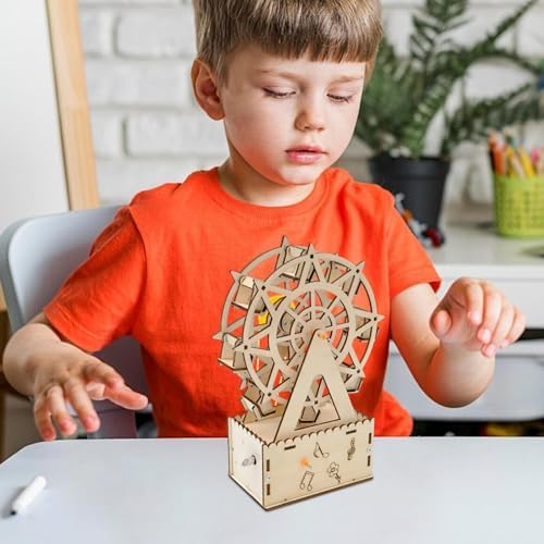 Ferris Wheel Musical - Music Box Set Assembly, Rotating Wooden Ferris Wheels Craft Kit, STEM Educational Science Toy for Adults Teens, Creative DIY Model | for Birthday Christmas Boys 2026 - Image 3