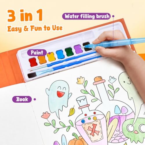 JoyCat Paint with Water Coloring Books for Toddlers (Halloween) - Image 4