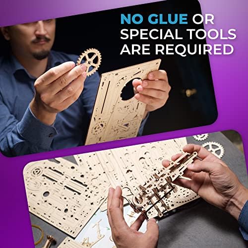 UGEARS Marble Run Stepped Hoist, Model Kit, 3D Puzzle, Fun DIY Model Kit Crafts for Adults - Unique Gift 3D Puzzle for Adult Marble Game for Hobby Enthusiasts - 355 Pcs - Image 5