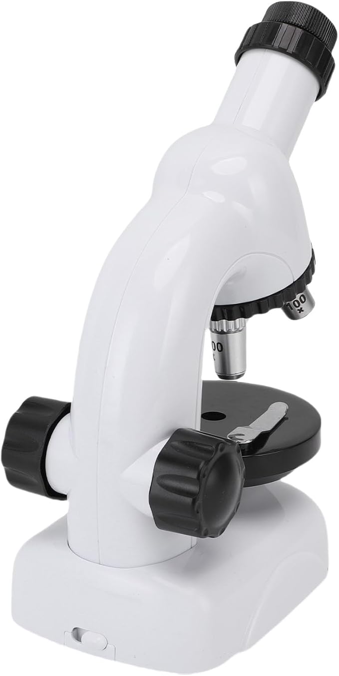 SUNGOOYUE Kids Microscope Kit, High Magnification & LED Illumination, 1200X Zoom, STEM Science Tool with 5 Prepared Slides and Tools, Durable Frame and Portable Design, Ideal for Ages 8-12