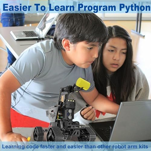 Robot Car Kit, 2 in 1 Smart Robotics Arm Building Toy for Raspberry Pi Python Coding, STEM Programming Tank Kits with Camera (Without RPi Board) - Image 2